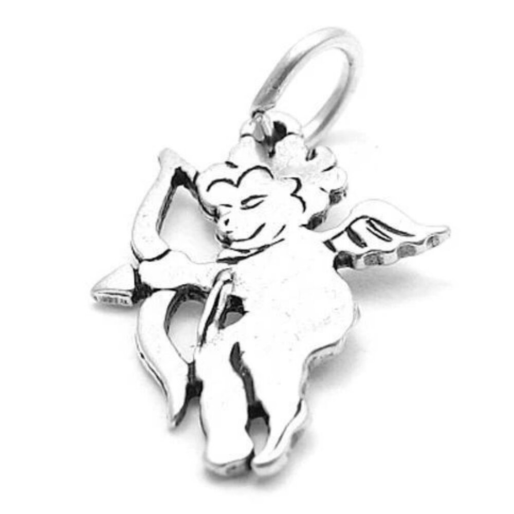 ADORABLE CUPID TAKING AIM CHARM IN STERLING SILVER